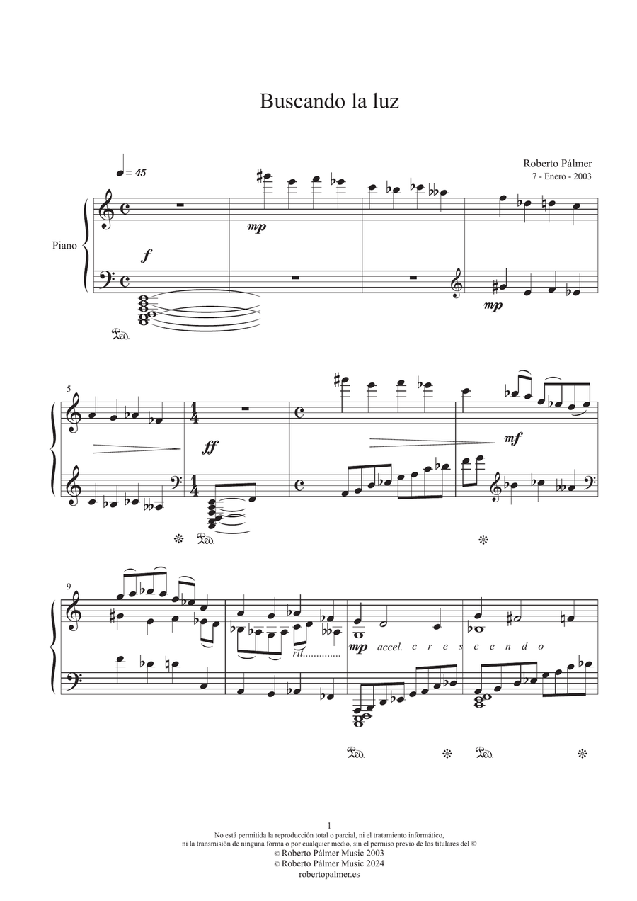 Buscando la Luz Piano Solo scores gallery preview page 1