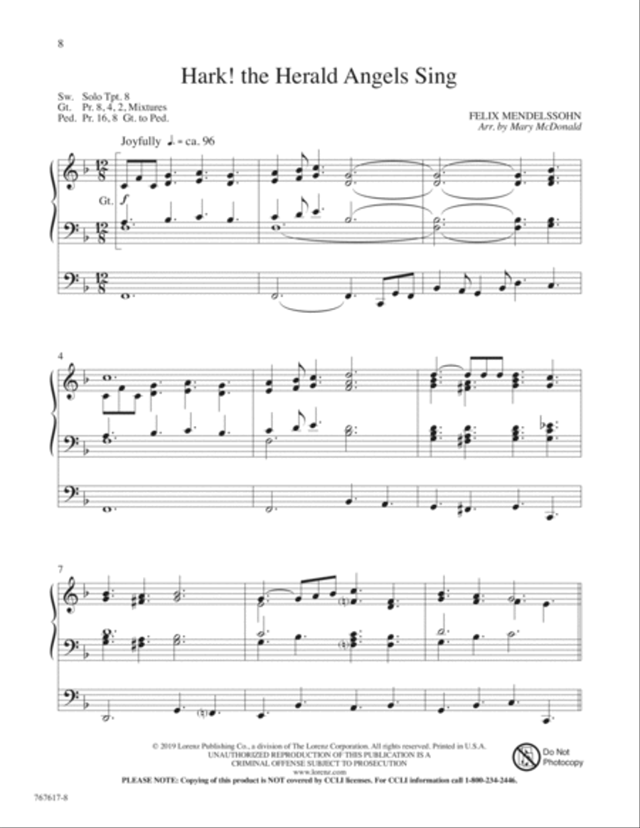 Tidings of Joy! Promises of Peace Organ Solo scores gallery preview page 5