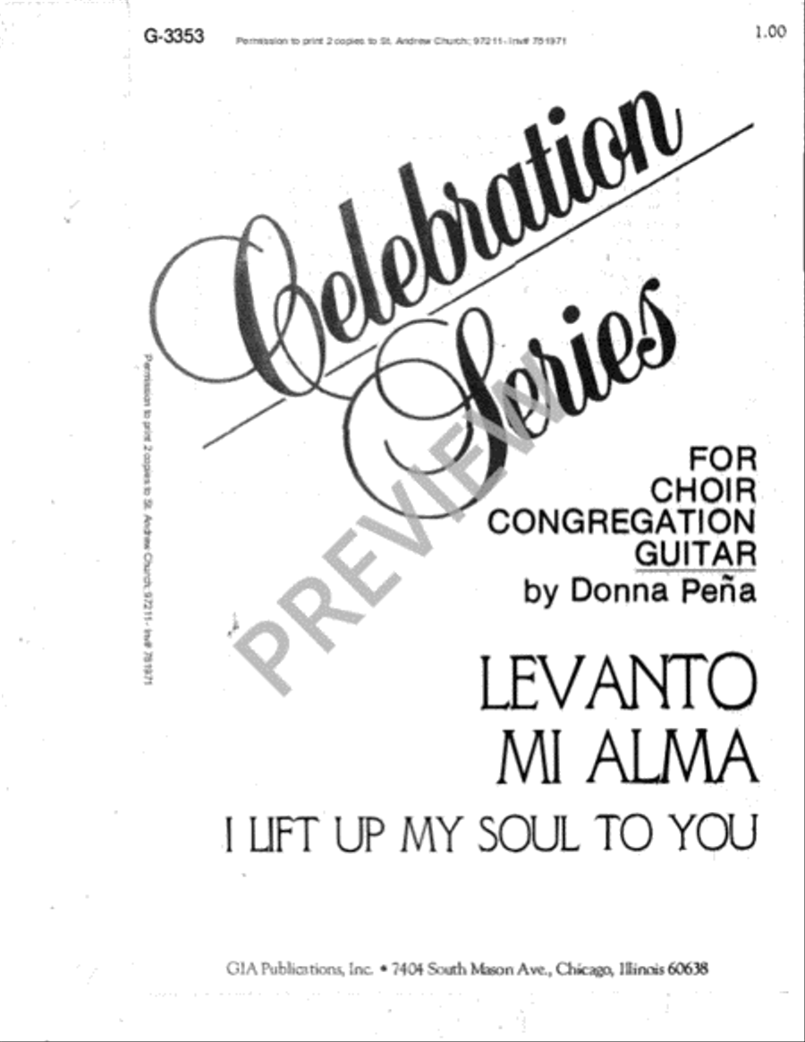 Levanto Mi Alma / I Lift Up My Soul to You Unison Choir scores gallery preview page 2