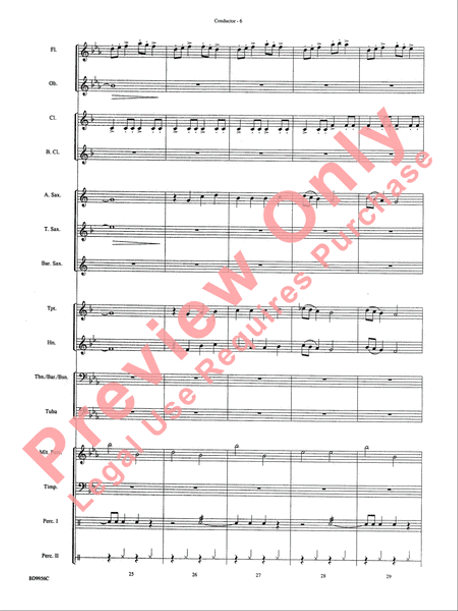 Drummer's Christmas Carol Concert Band scores gallery preview page 8