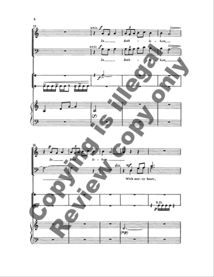 Carols to Play and Sing: 1. In Bethlehem 4-Part scores gallery preview page 11