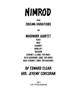 Book cover for Nimrod from the Enigma Variations for WW Quintet