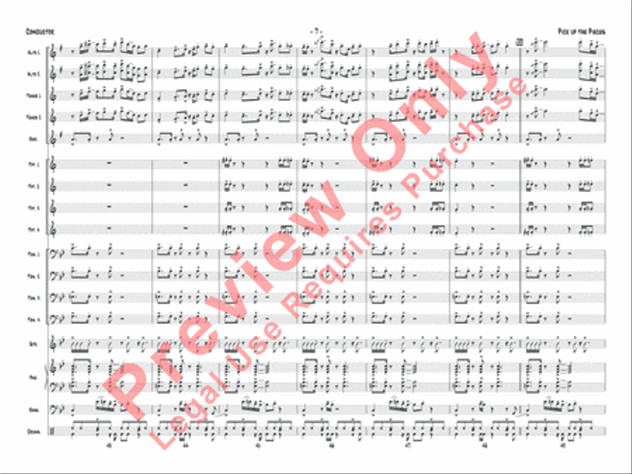 Pick Up the Pieces (score only) Jazz Ensemble scores gallery preview page 10