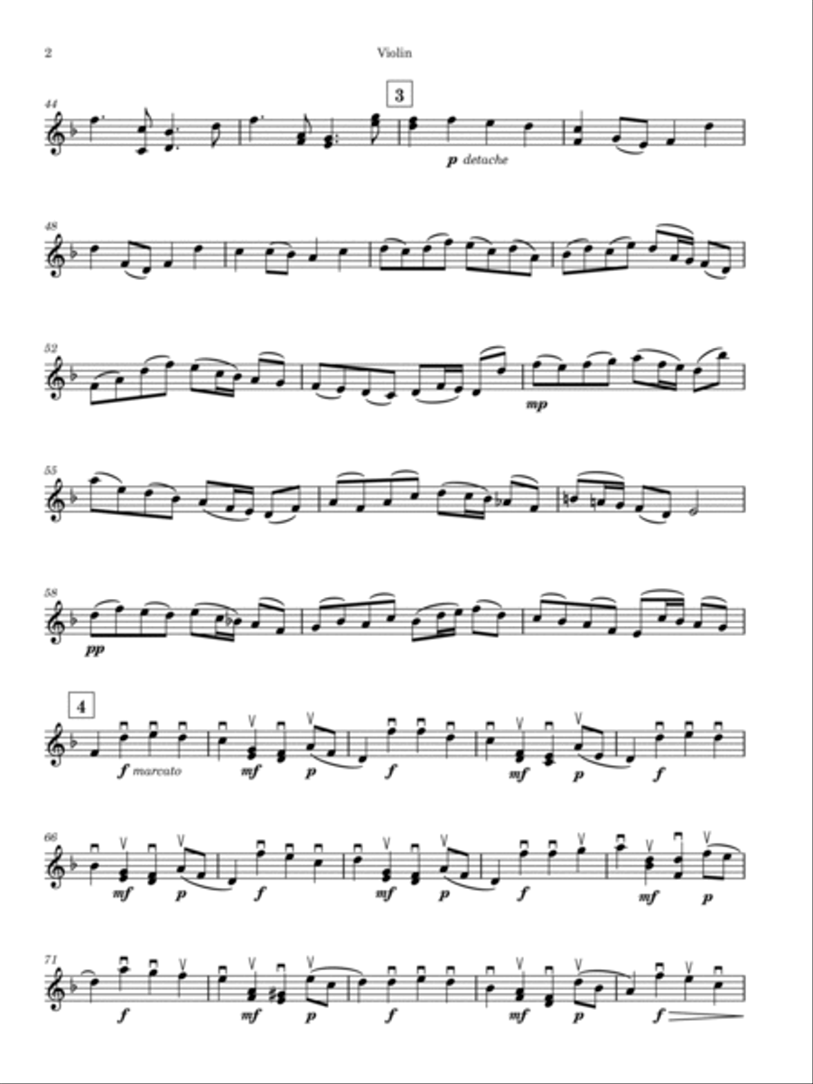 Variations on a Theme by Hovhaness (Violin) Violin Solo scores gallery preview page 4