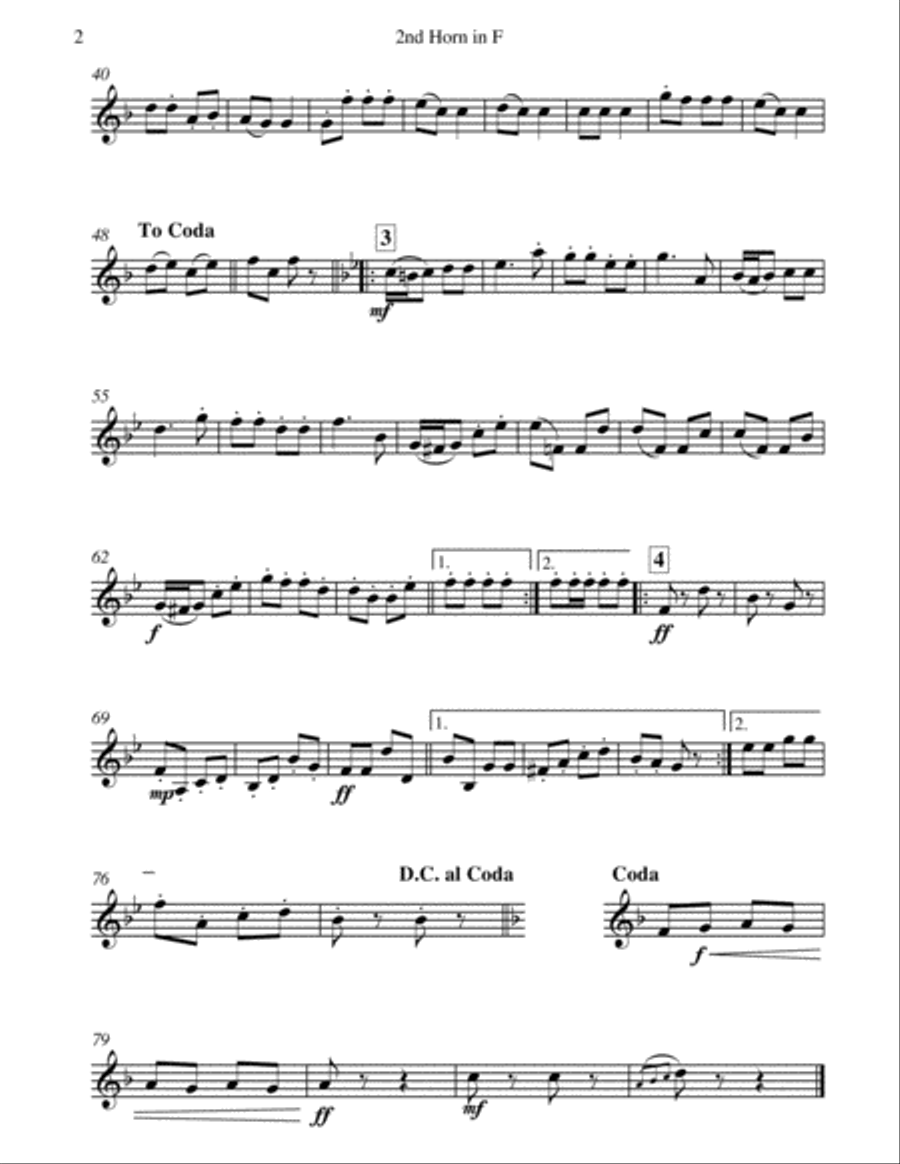 Jockey Polka (Josef Strauss) - for Horn Quintet (5 French Horns) Brass Quintet scores gallery preview page 5