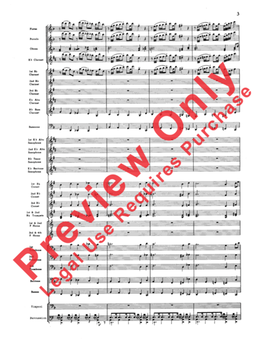 Third Suite (I. March, II. Waltz, III. Rondo) Concert Band scores gallery preview page 5
