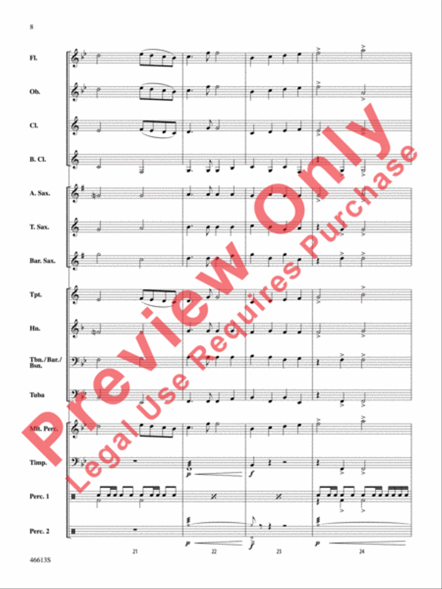 Joy! A Holiday Fanfare Concert Band scores gallery preview page 9