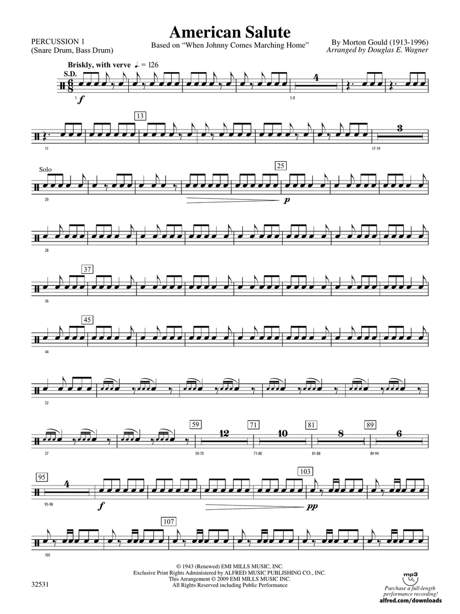 American Salute: 1st Percussion