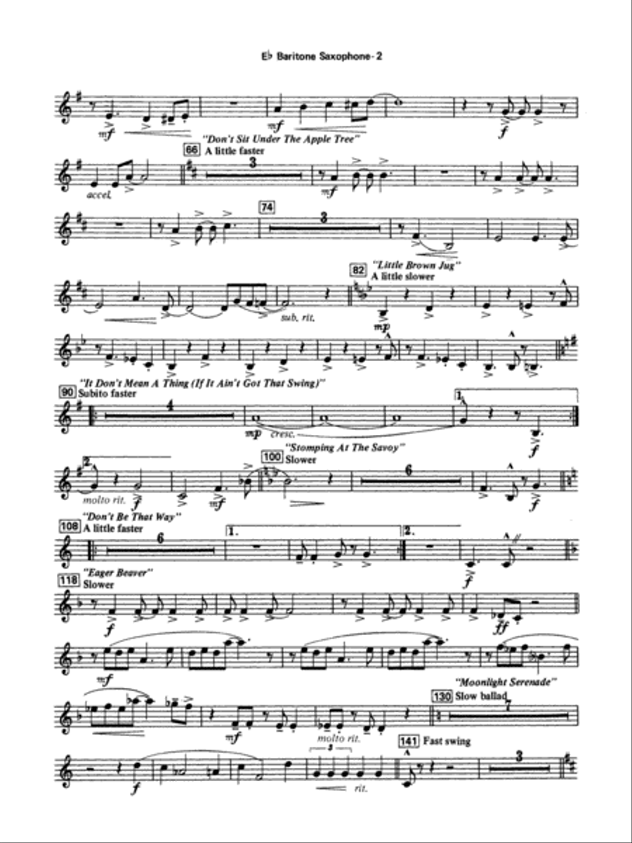 Big Band Spectacular: E-flat Baritone Saxophone Concert Band scores gallery preview page 2