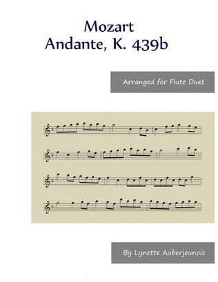 Book cover for Andante, K. 439b - Flute Duet