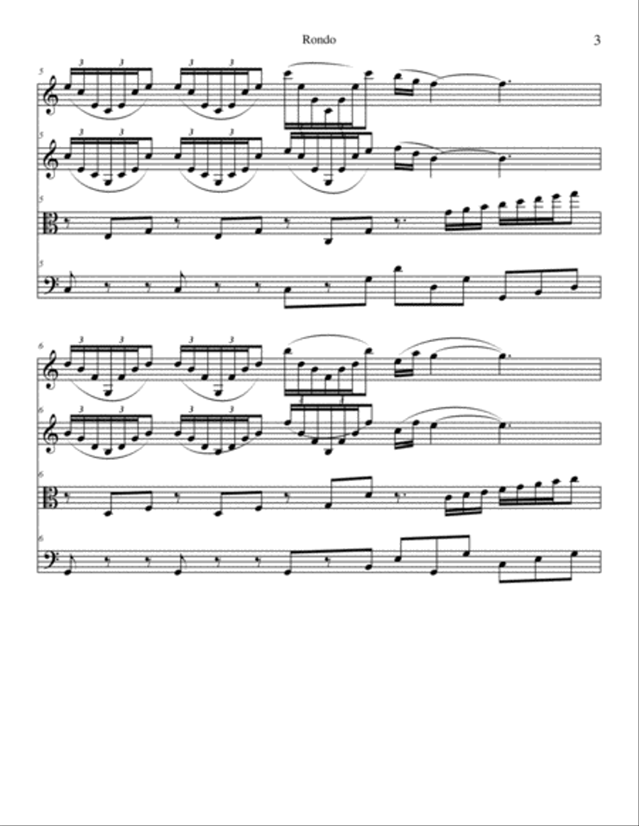 Rondo Rondo String Quartet scores gallery preview page 3