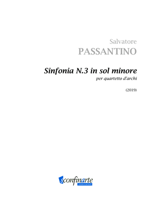 Salvatore Passantino: SINFONIA N.3 IN SOL MINORE (ES-21-037) - Score Only