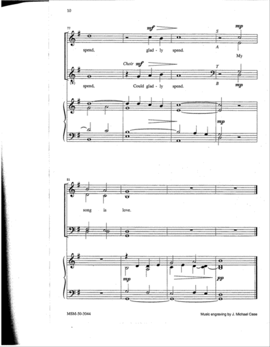 My Song Is Love Unknown 4-Part scores gallery preview page 5