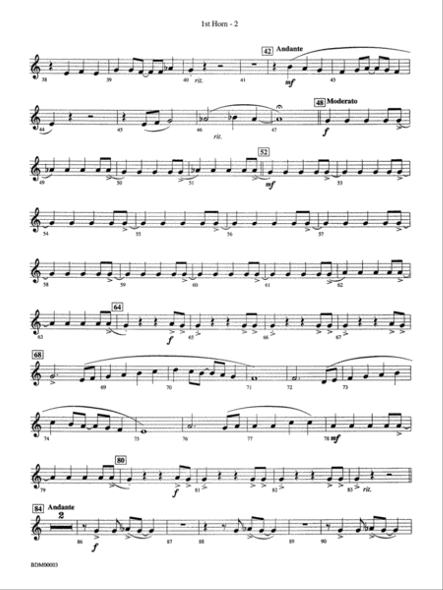 Overture de Argentina: 1st F Horn Concert Band scores gallery preview page 2