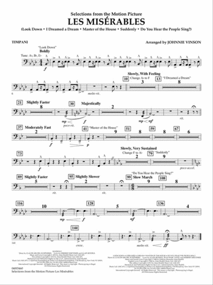 Les Misérables (Selections from the Motion Picture) Concert Band scores gallery preview page 12