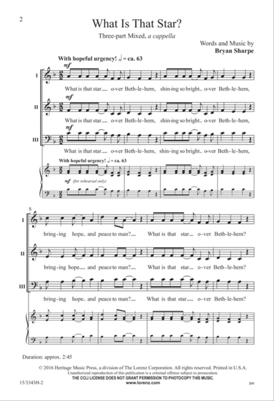 What Is That Star? What Is That Star? 3-Part scores gallery preview page 2