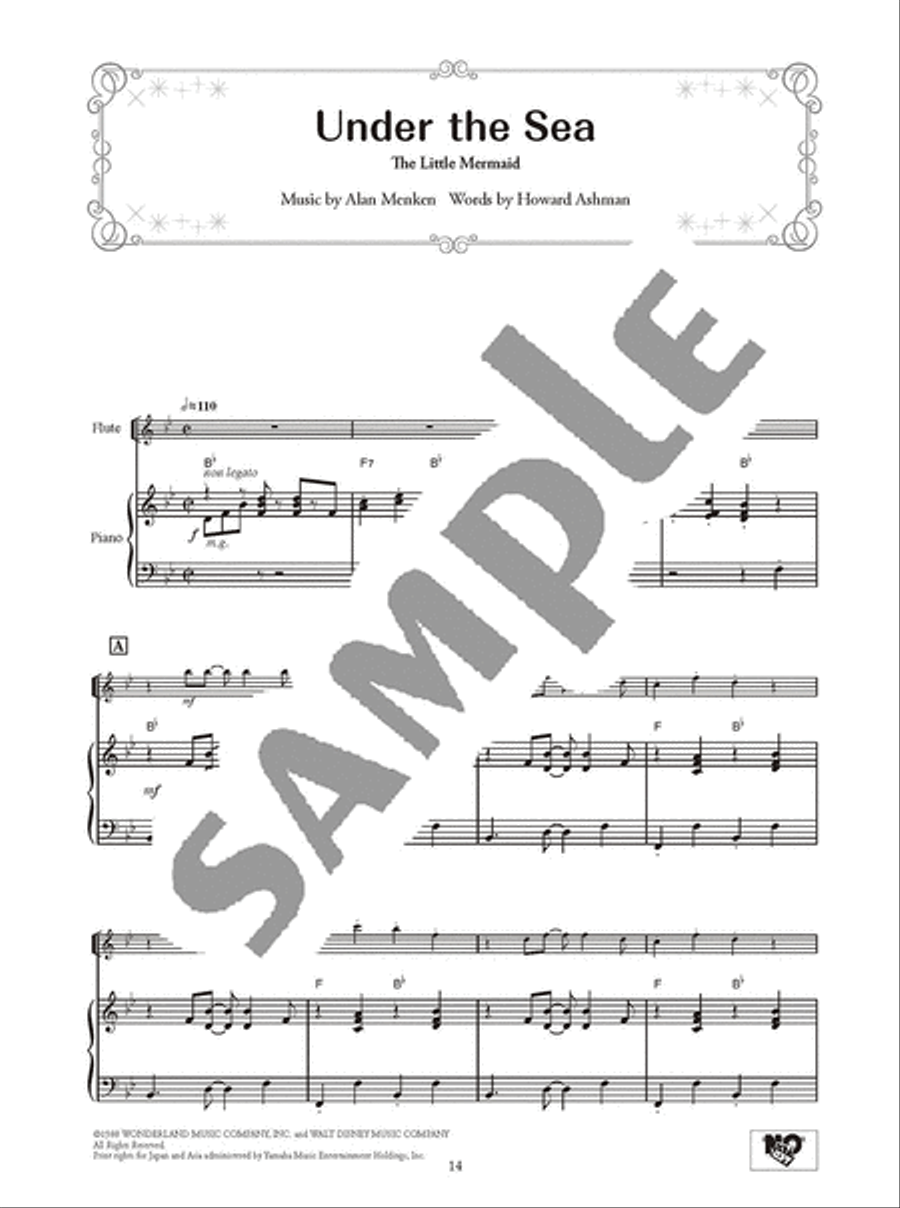 Disney Songs for Flute and Piano 2/English Version Flute scores gallery preview page 6