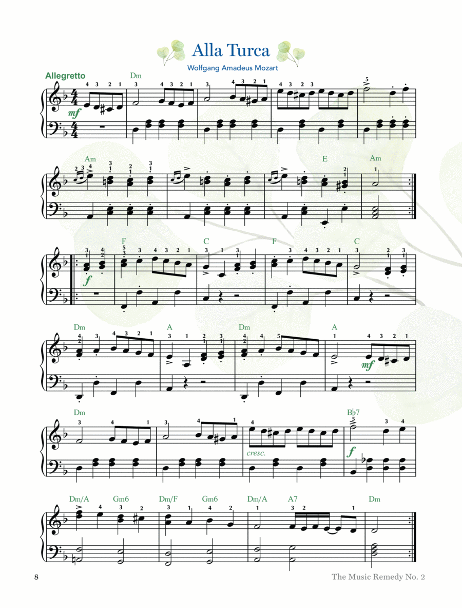 Alla Turca - Mozart's Piano Sonata No. 11 in A major, K. 331, Mvt III Acoustic Guitar scores gallery preview page 1