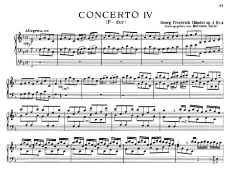 Orgelkonzerte für Orgel allein mit Pedal, op. 4