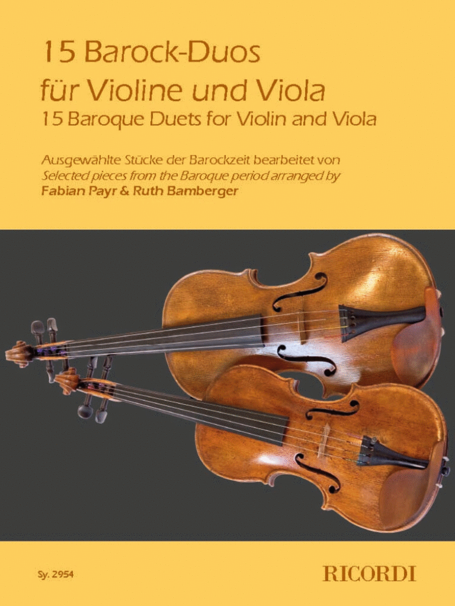 15 Barock-Duos für Violine und Viola String Duet scores gallery preview page 1