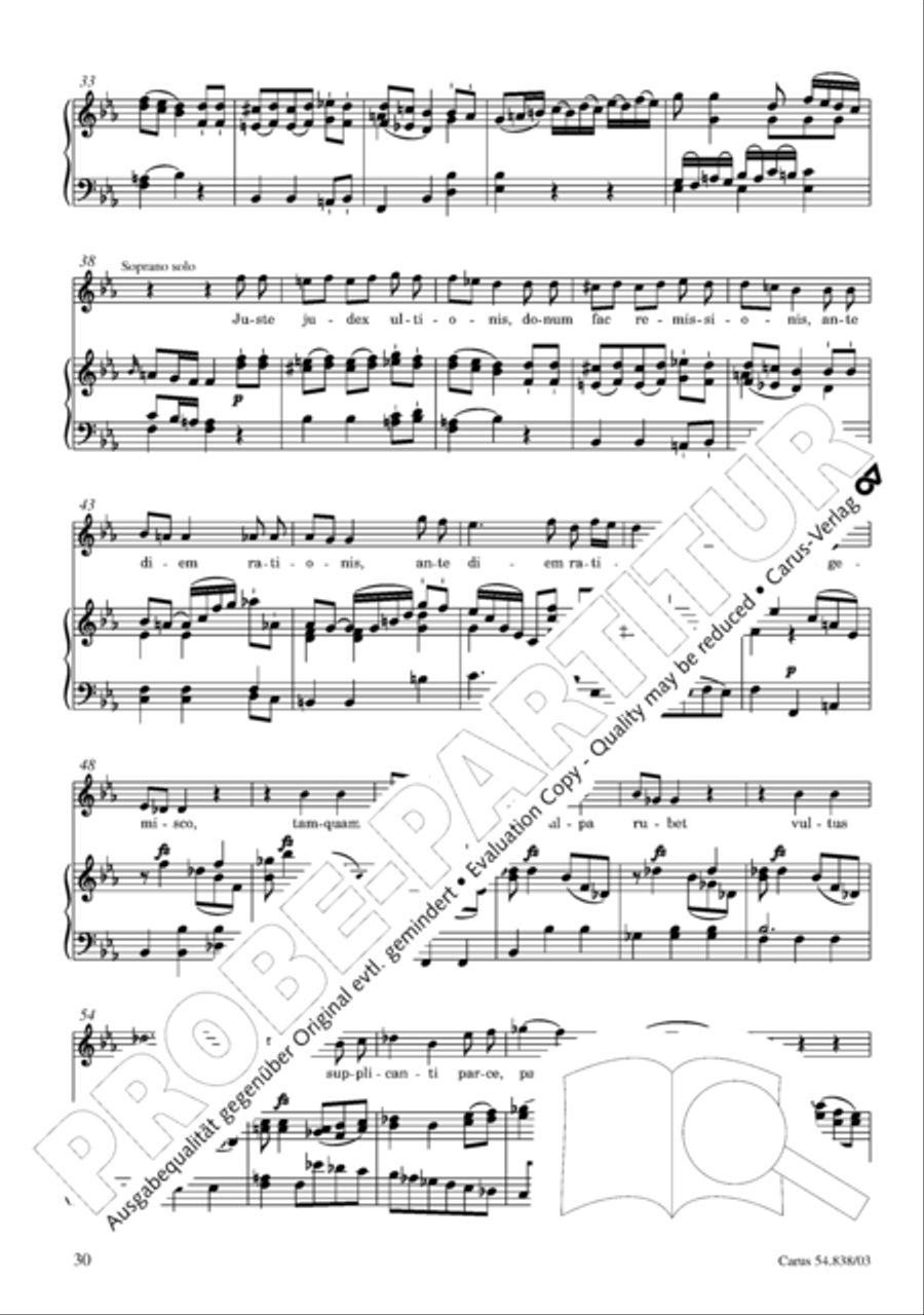 Requiem in B 4-Part scores gallery preview page 35