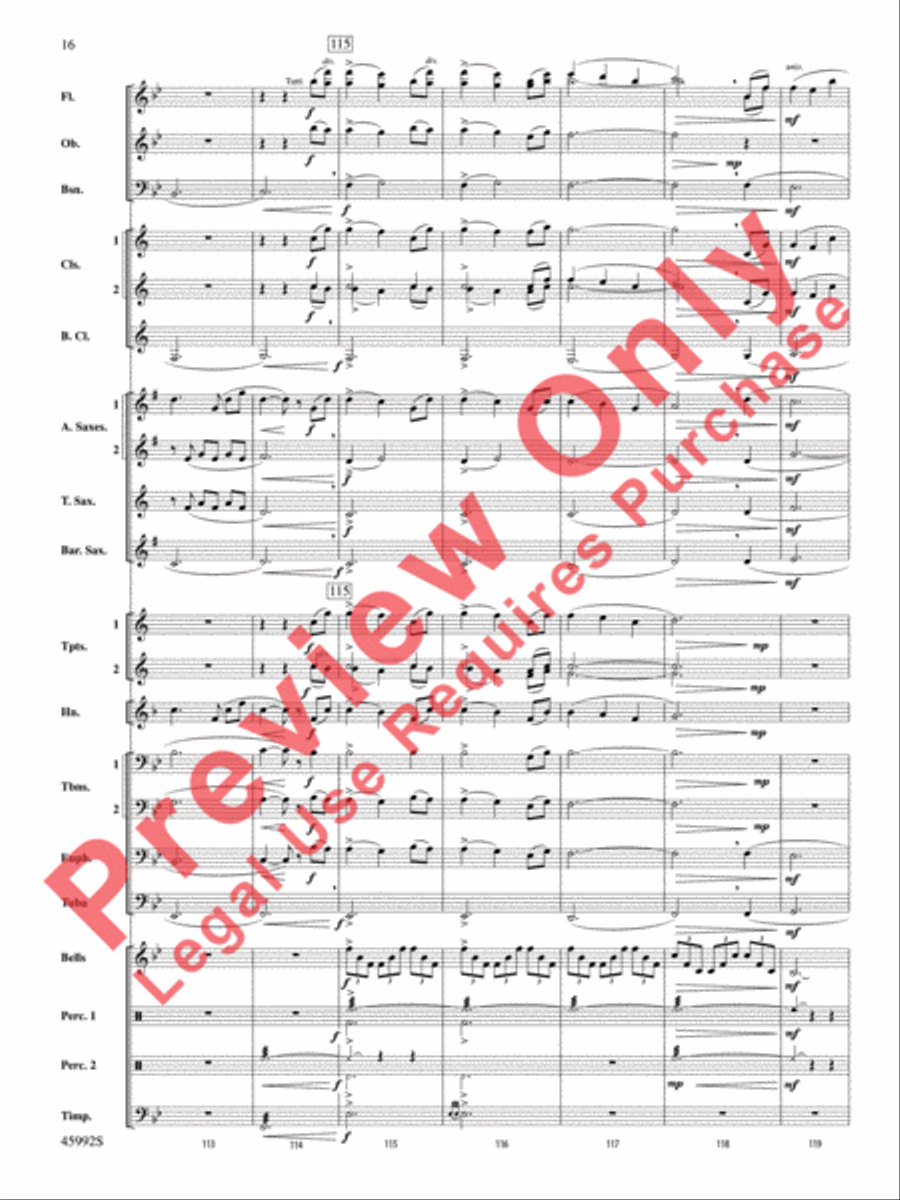 Nostalgia Concert Band scores gallery preview page 17