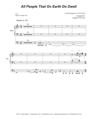 All People That On Earth Do Dwell (SAB) (Choir/Vocal score)