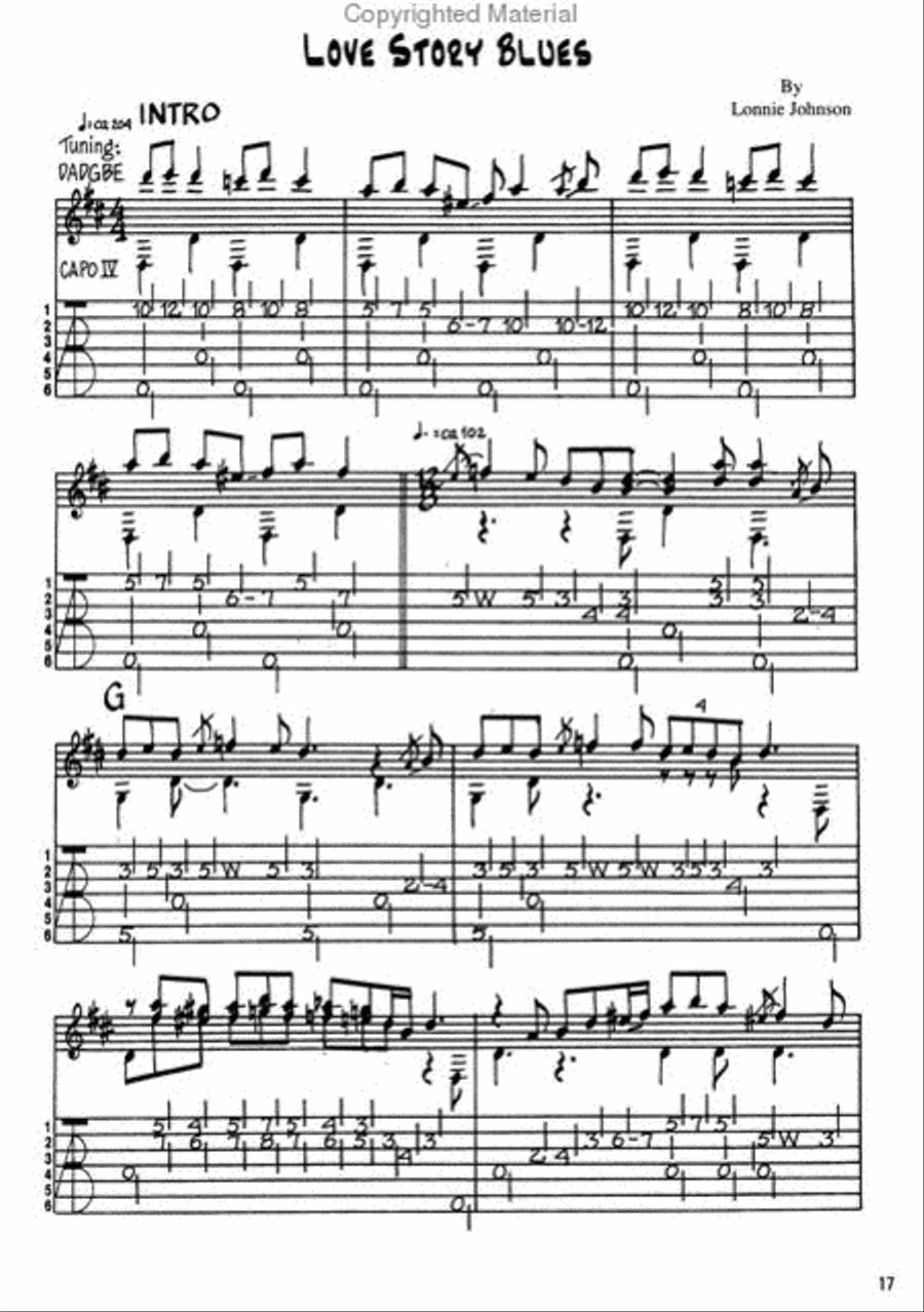 Stefan Grossman's Early Masters of American Blues Guitar: Lonnie Johnson Acoustic Guitar scores gallery preview page 3