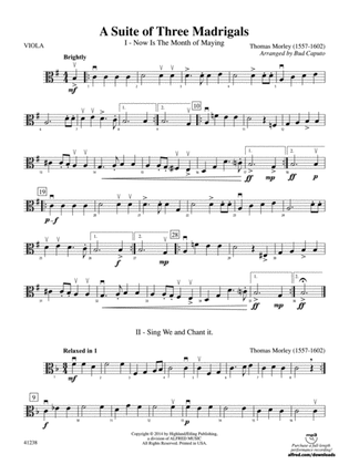 A Suite of Three Madrigals: Viola