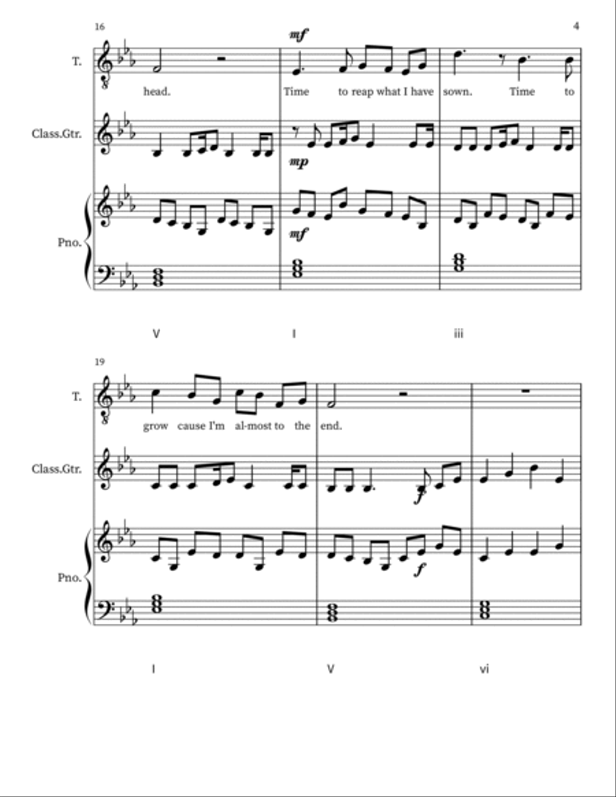The Sea Of Possibility Piano, Vocal, Guitar scores gallery preview page 4