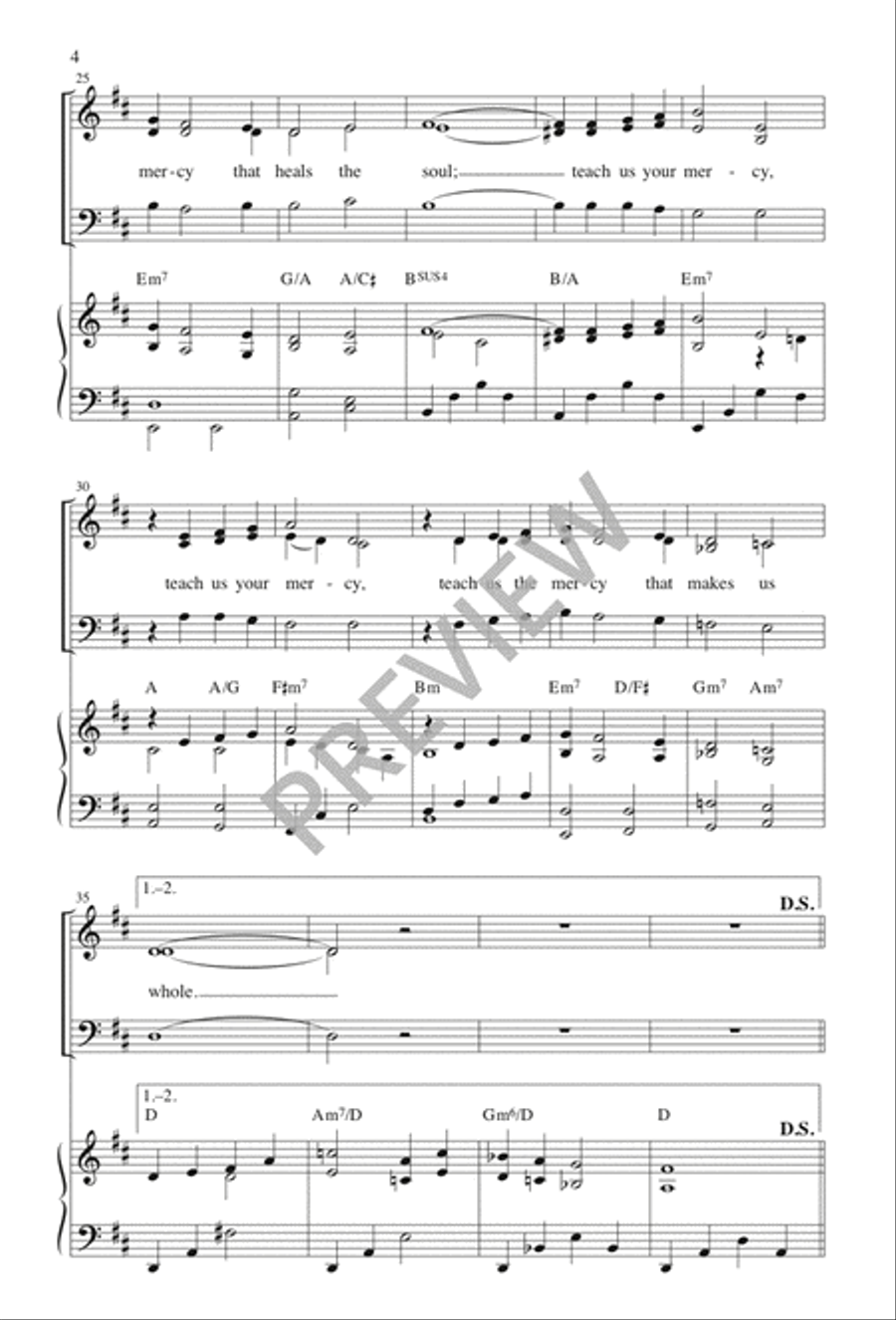 Teach Us Your Mercy 3-Part scores gallery preview page 5