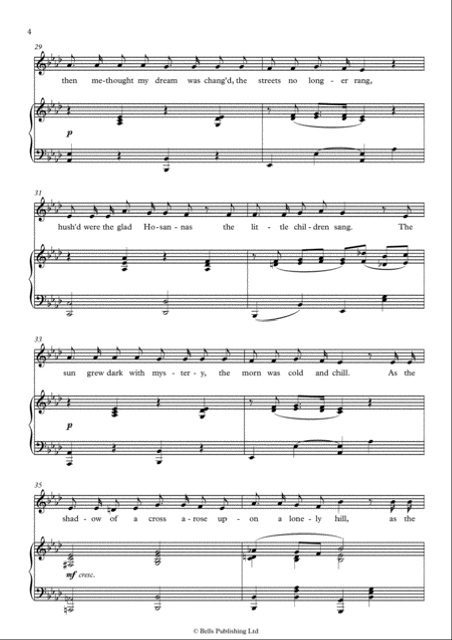 The Holy City (A-flat Major) Voice Solo scores gallery preview page 4