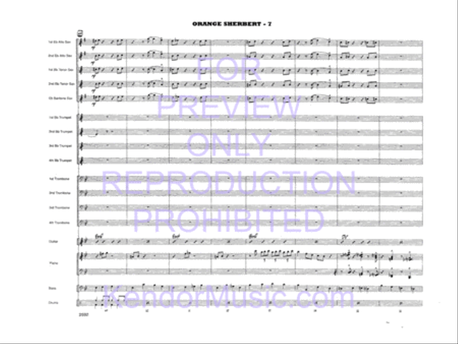 Orange Sherbert Orange Sherbert Jazz Ensemble scores gallery preview page 10
