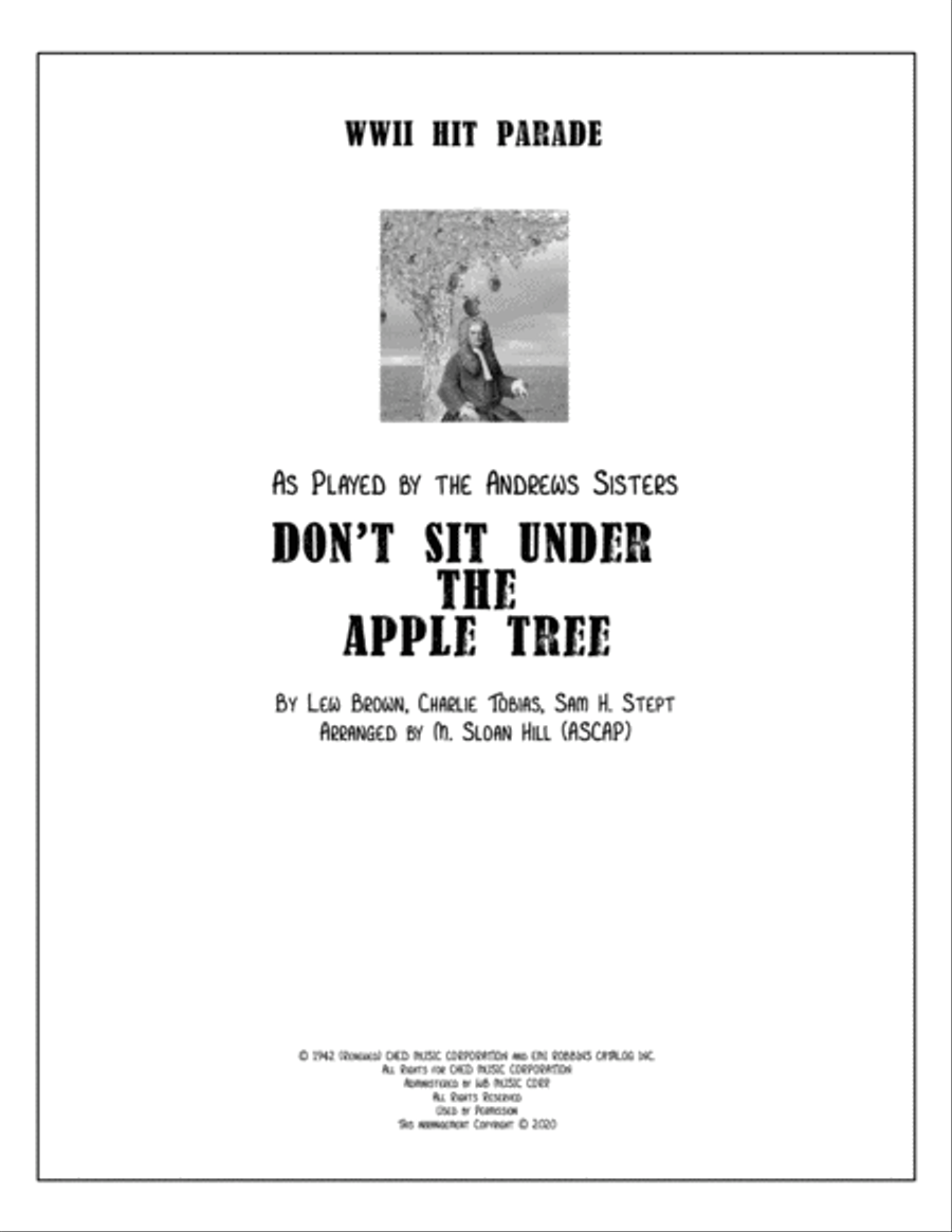 Don't Sit Under The Apple Tree (with Anyone Else But Me) Large Ensemble scores gallery preview page 1