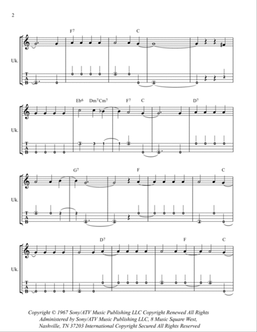 Sgt. Pepper's Lonely Hearts Club Band Ukulele scores gallery preview page 2