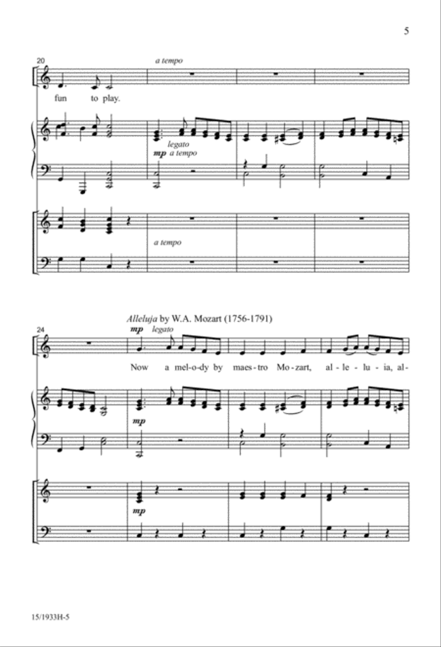 Classical Boomwhackers Unison Choir scores gallery preview page 5