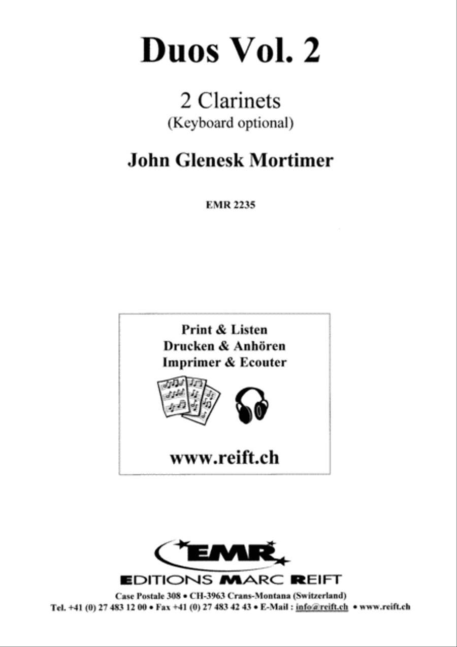 Duos Vol. 2 Clarinet Duet scores gallery preview page 2