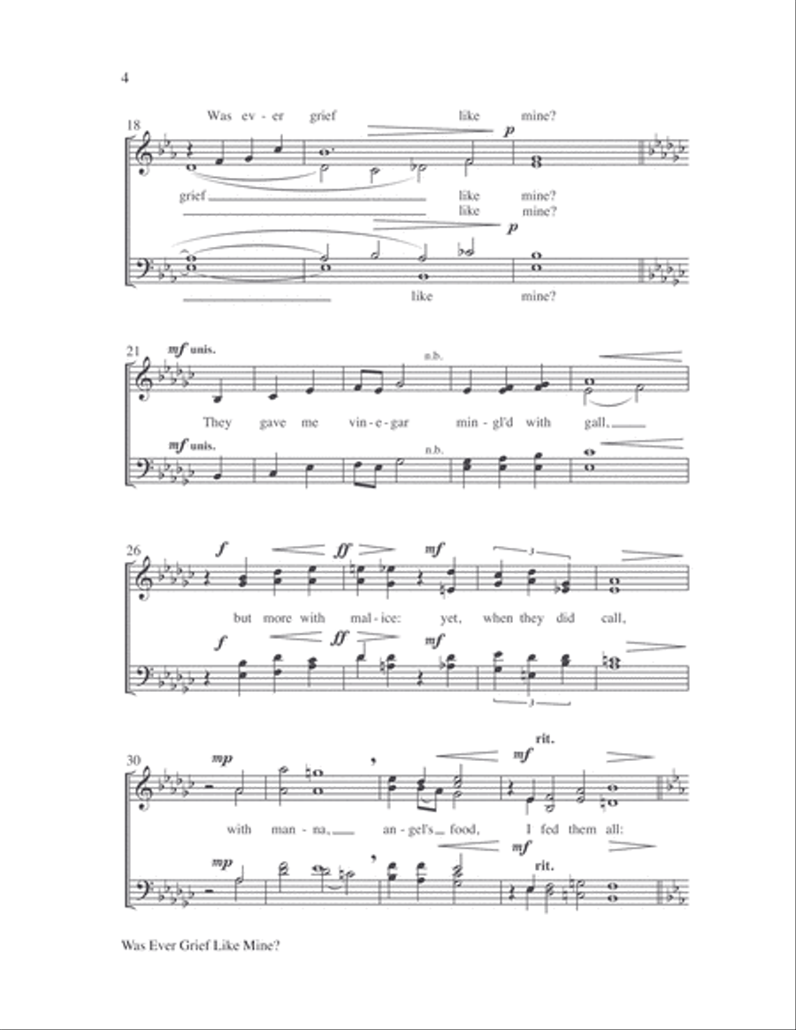 Was Ever Grief Like Mine? 4-Part scores gallery preview page 3
