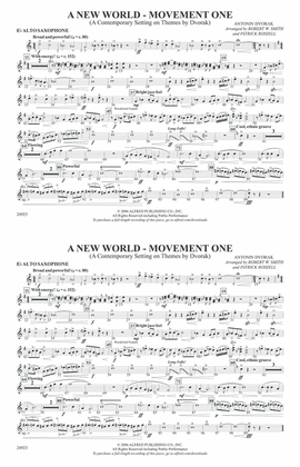 A New World---Movement One: E-flat Alto Saxophone