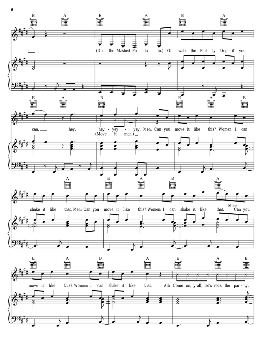 Move It Like This Move It Like This Piano, Vocal, Guitar scores gallery preview page 6