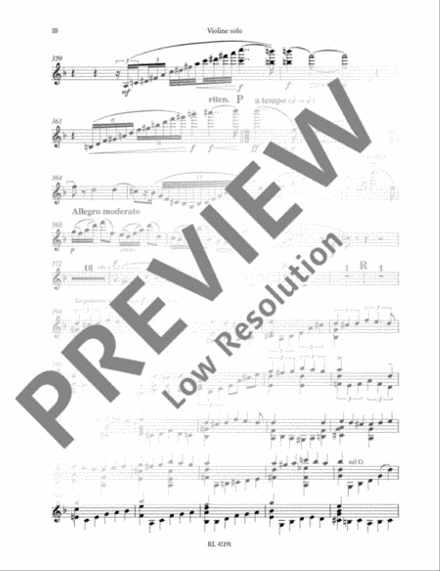 Violin Concerto D minor Orchestra scores gallery preview page 11