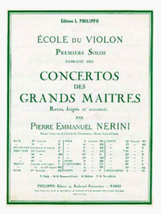 Book cover for Concerto No. 20: solo no. 1