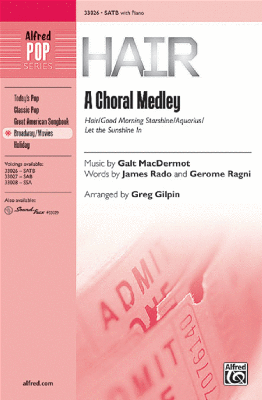 Hair: A Choral Medley Hair: A Choral Medley 4-Part scores gallery preview page 1