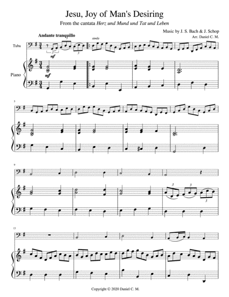 Jesu, Joy of Man's Desiring (tuba and piano) image number null