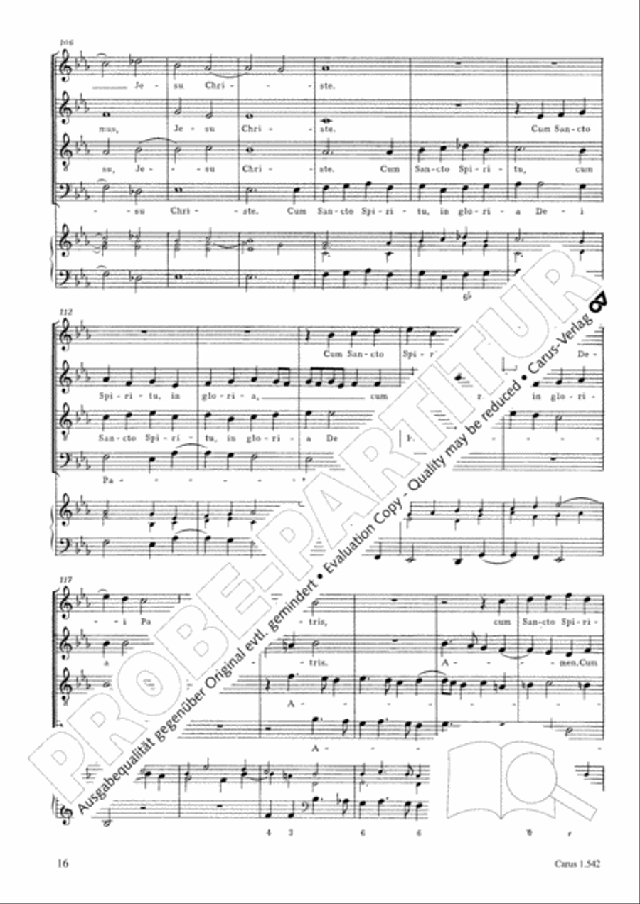 Messa a quattro voci da cappella 4-Part scores gallery preview page 17