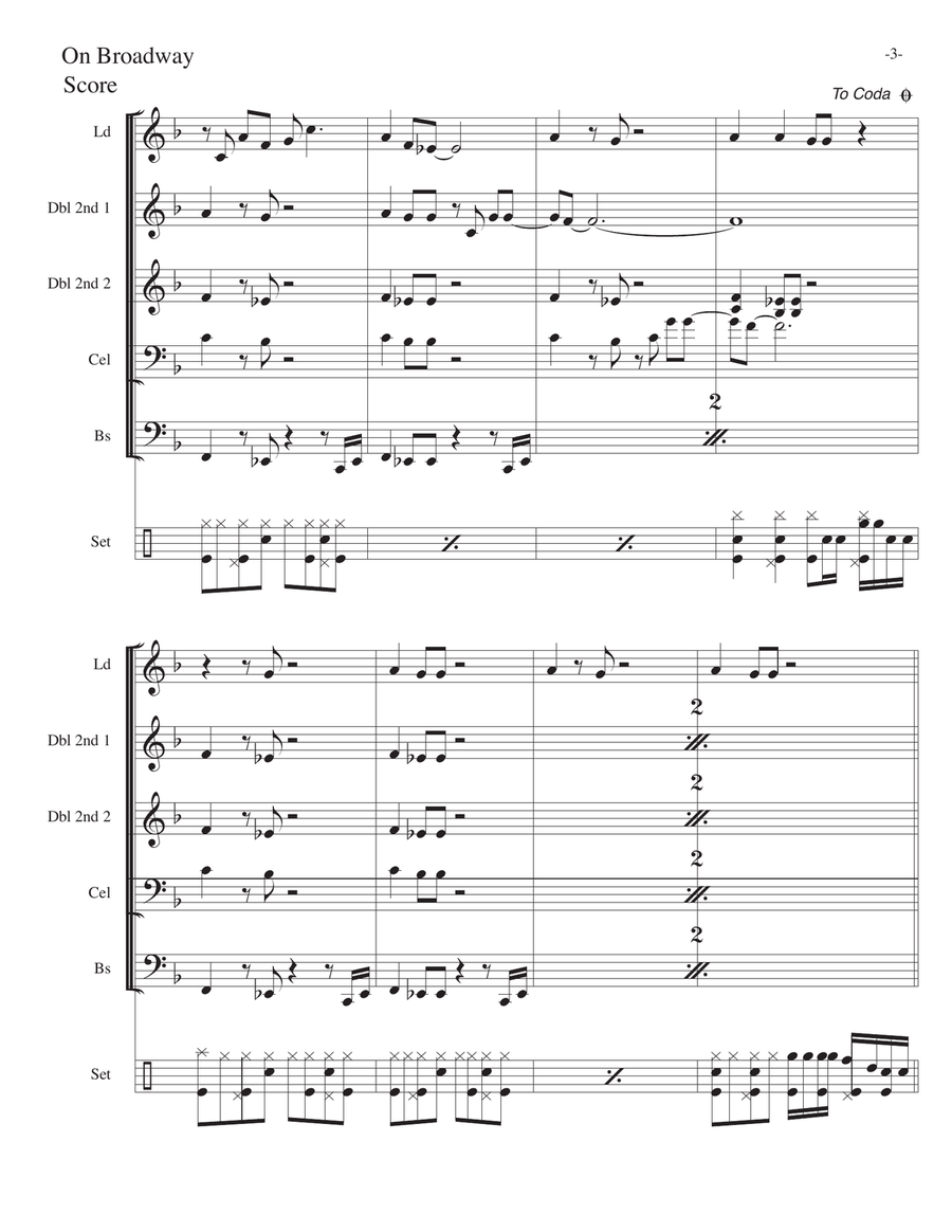 On Broadway Steel Drum Band scores gallery preview page 3