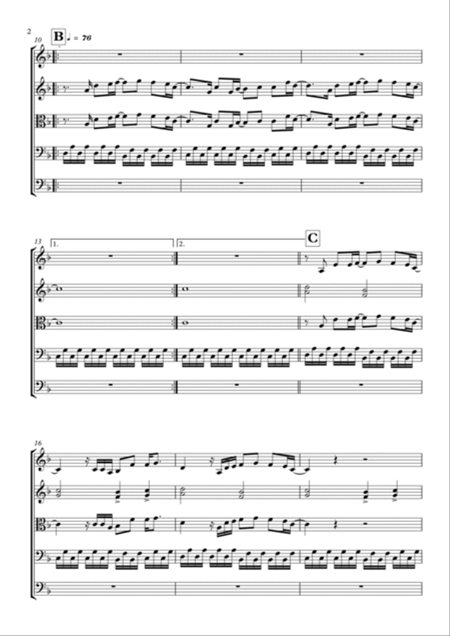 Fear Of The Dark Fear Of The Dark String Quintet scores gallery preview page 2