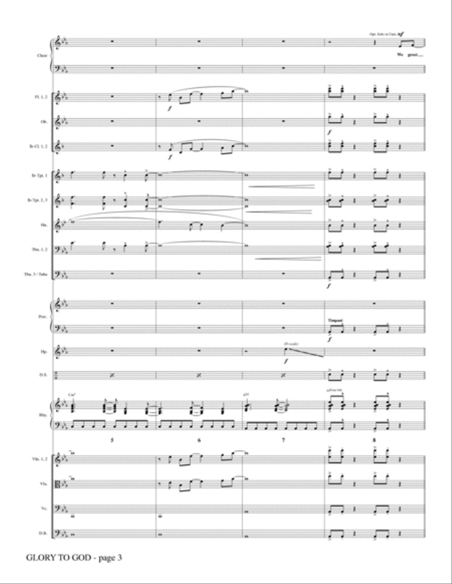 Glory To God - Full Score Choir scores gallery preview page 2