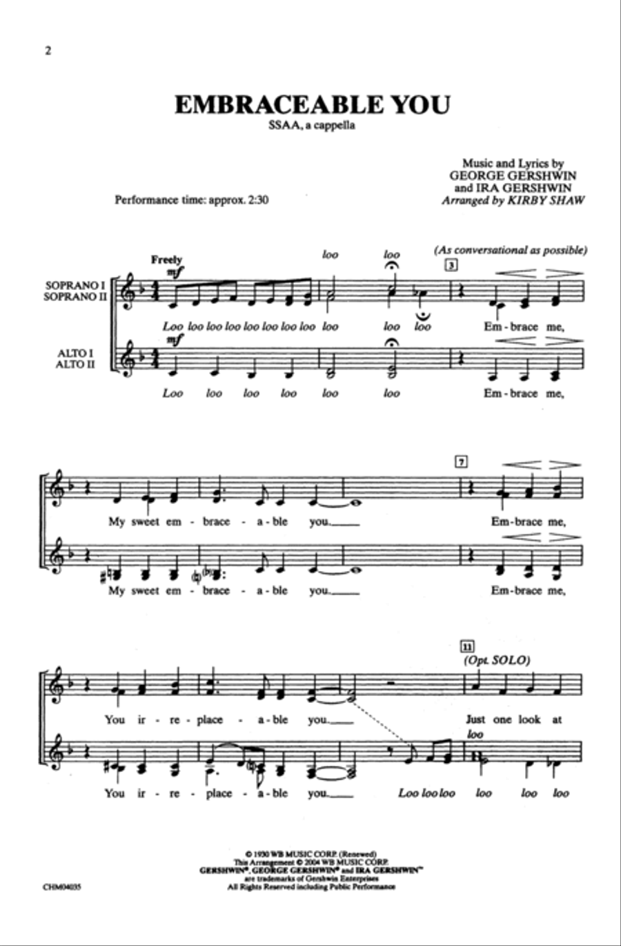 Embraceable You Embraceable You Women's Choir scores gallery preview page 5