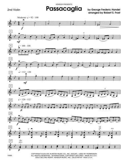 Passacaglia - Violin 2
